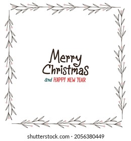 Christmas leaf pattern wallpaper. free space for text. copy space. Christmas card.