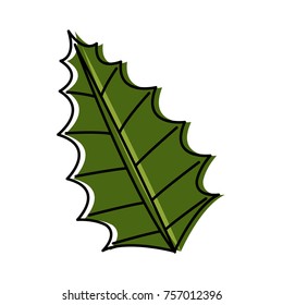 Christmas leaf pop art