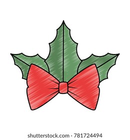 christmas leafs decorative frame