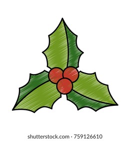 christmas leafs decorative icon