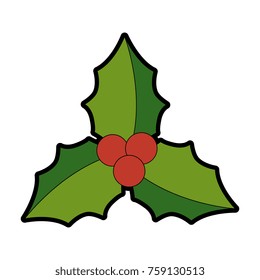 christmas leafs decorative icon