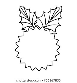 christmas leafs decorative icon