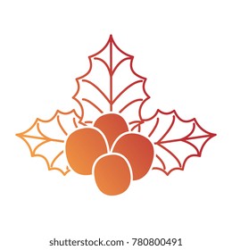 christmas leafs decorative icon