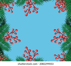 Weihnachtsblätterrahmen-Dekorhintergrund