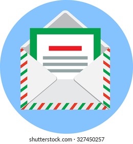 Christmas Letter .Flat Icon
