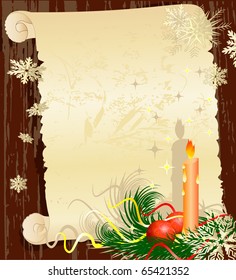Christmas letter grunge