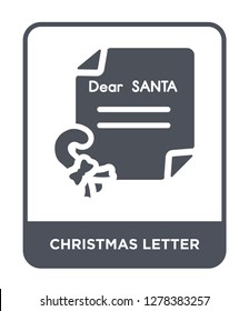 christmas letter icon vector on white background, christmas letter trendy filled icons from Christmas collection, christmas letter vector illustration