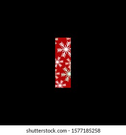 Christmas letter I Logo icon. Vector design concept christmas letter material  logo icon for initial banner, poster.