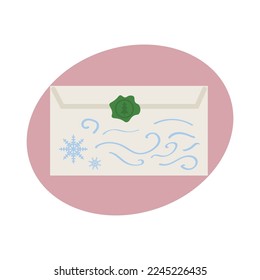 Christmas letter on white background
