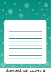 Christmas letter to Santa.Christmas Greeting Card.Template Christmas letter to Santa Claus.Vector illustration.