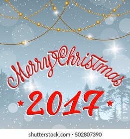 Christmas Lettering with Beads Garland