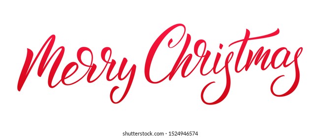 Christmas lettering calligraphy. Christmas text label design