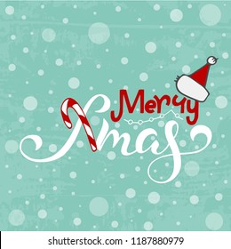 christmas lettering with decor