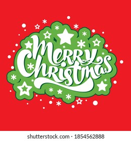 Christmas lettering for a greeting card.