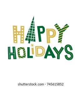 Christmas Lettering From Hand Drawn Collection. Vector Design For Posters, Stickers, Embroidery And Clothing