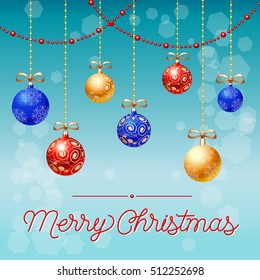 Christmas Lettering and Hanging Balls