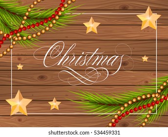 Christmas Lettering on Wood Planks