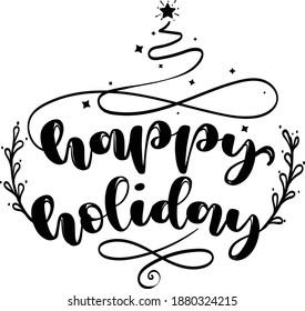 Christmas Lettering Quotes Happy Holiday