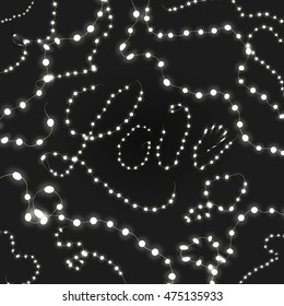 Christmas light Abstract background with glowing lights