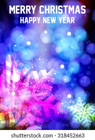 Fondo de luz de Navidad fácil de editar