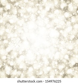 Christmas light background with snowflakes. Vector illustration Eps 10. 