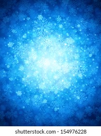 Christmas light background with snowflakes. Vector illustration Eps 10. 