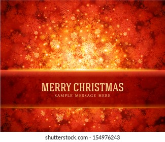 Christmas light background with snowflakes. Vector illustration Eps 10. 