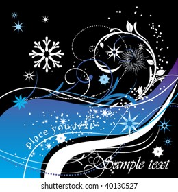 Christmas light blue background