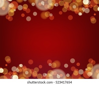 Christmas light bokeh background with copy space. Concept design for greeting card , banner, poster for new year in vector illustration
