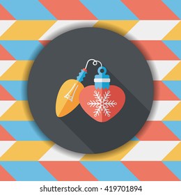 Christmas light bulb flat icon with long shadow,eps10