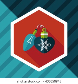 Christmas light bulb flat icon with long shadow,eps10