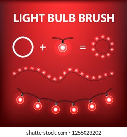 Christmas Light Bulb Garland Creator Brush