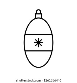 Christmas light bulb vector, Chirstmas related line design icon