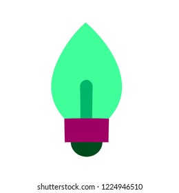 Christmas light bulb vector icon with shape resembling magical light