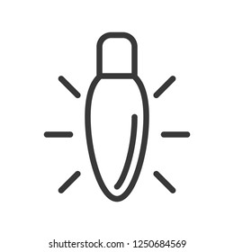 Christmas light bulb vector, Christmas related line design icon