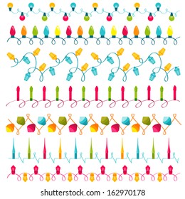 Christmas light bulbs Set - for design and scrapbook - in vector