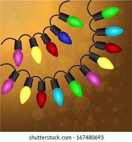 Christmas light bulbs. Vector