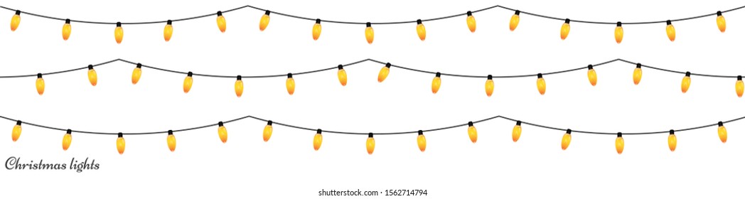 Christmas light bulbs. Xmas light strings