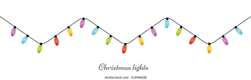Christmas light bulbs. Xmas light strings
