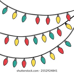 Christmas light Colorful string fairy light Holiday festive decoration