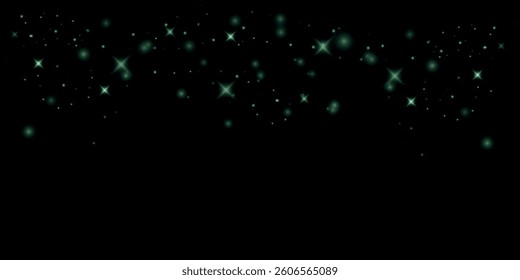 Christmas light effect with dust, fantasy sparkles, and festive flares. Features glistering, glittering, glowing gold highlights, perfect for holiday illustrations and magical designs.