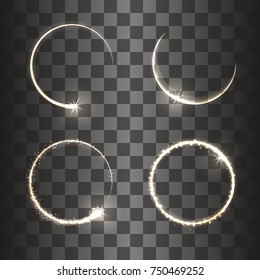 Christmas Light Effect on a transparent background. vector illustration
