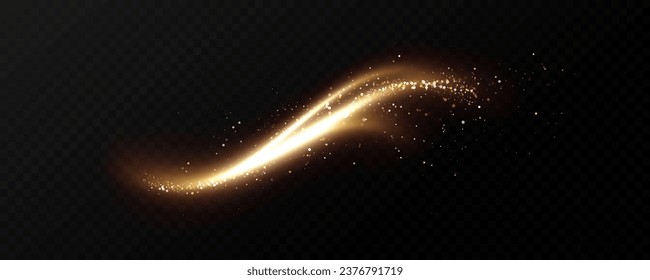efecto de la luz navideña, mágico partículas de polvo brillante. un rastro de partículas doradas. Un rastro de polvo de estrellas. El espacio chisporroteando.	