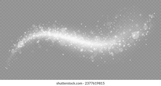 christmas light effect, sparkling magic dust particles.a trail of golden particles. A trail of stardust. Space sparkling.	