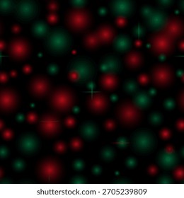 Christmas light effects in classic colors, red and green, explosion, glitter, dust, line, spark, star, lights seamless pattern