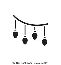 Weihnachtslicht gefüllt Symbol Vektorgrafik