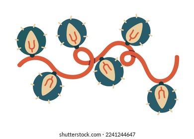 Christmas light garland vector cartoon illustration isolated on a white background.
