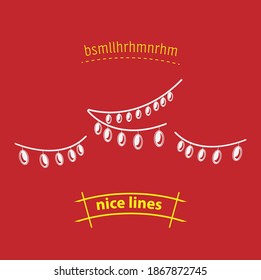 christmas light, Garlands isolated vector icon. christmas design element