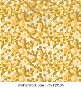 Christmas light gold background with gentle snowflakes and a place for your text.