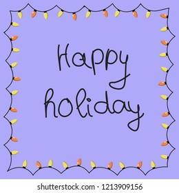 Christmas light. Holiday vector card. Vector winter background.